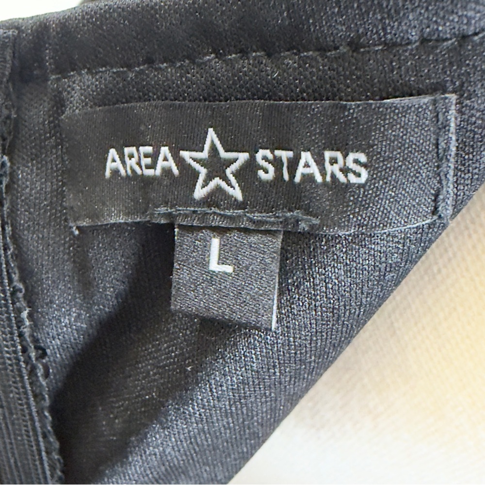Area Stars Sequin Midi Dress Black Surplus Neckline Sleeveless Cocktail‎ L NEW - Picture 10 of 16